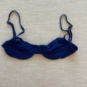 Monday Swimwear Navy Rib Bikini Top